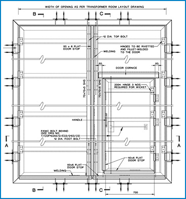 CLP standard fire cow door