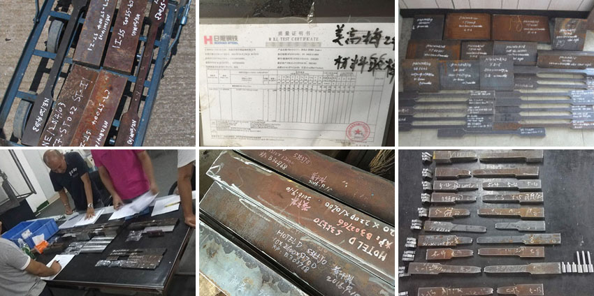 Inspection of steel section of steel plate